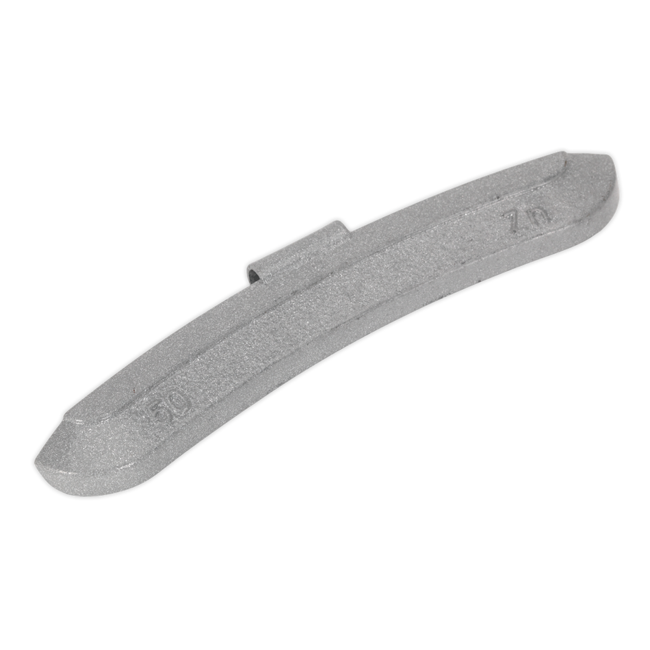 Sealey WWSH50 50g Wheel Weights Hammer-On Zinc for Steel Wheels - Pack of 50
