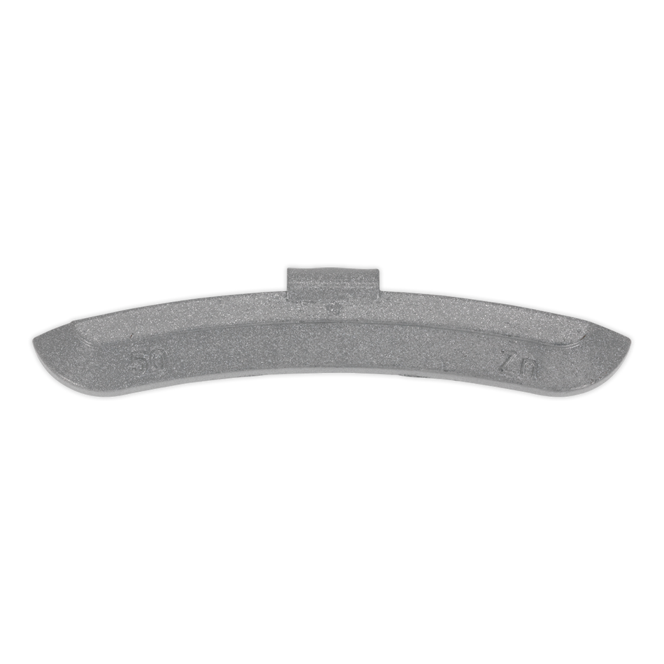 Sealey WWSH50 50g Wheel Weights Hammer-On Zinc for Steel Wheels - Pack of 50