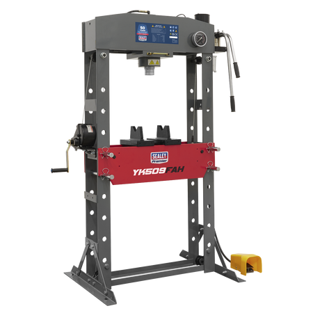 Sealey YK509FAH 50tonne Floor Type Air/Hydraulic Press with Foot Pedal