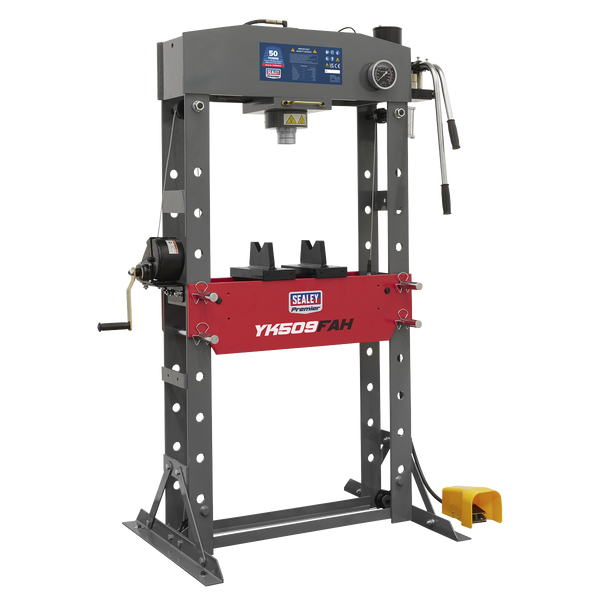 Sealey YK509FAH 50tonne Floor Type Air/Hydraulic Press with Foot Pedal