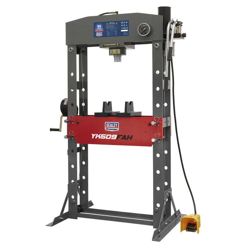 Sealey YK509FAH 50tonne Floor Type Air/Hydraulic Press with Foot Pedal