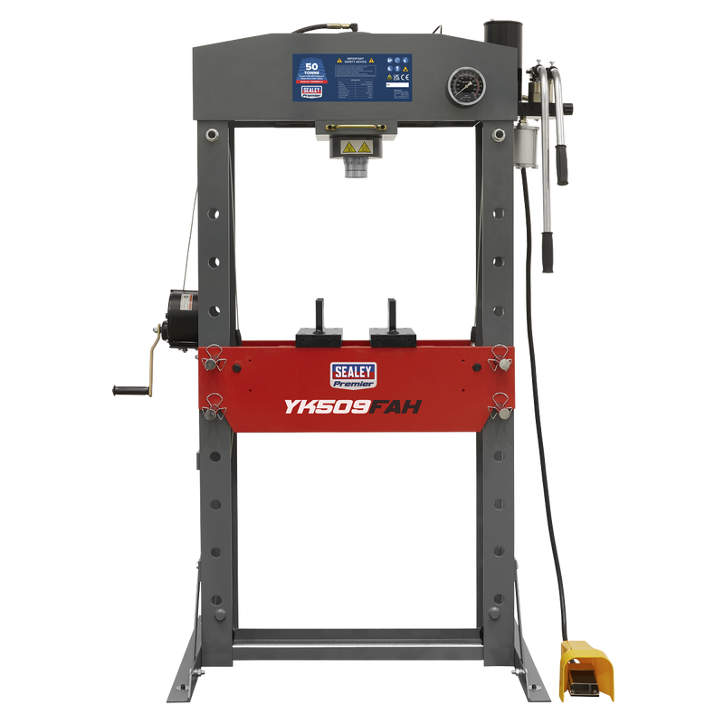 Sealey YK509FAH 50tonne Floor Type Air/Hydraulic Press with Foot Pedal
