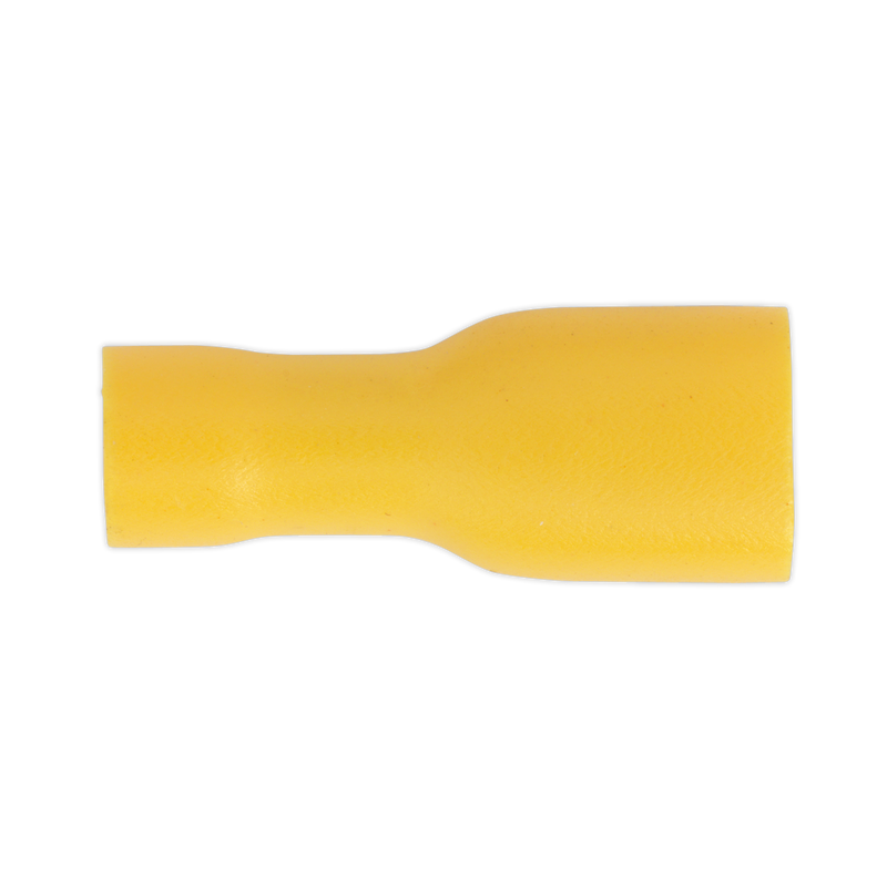Sealey YT11 6.3mm Yellow Fully Insulated Female Terminal - Pack of 100