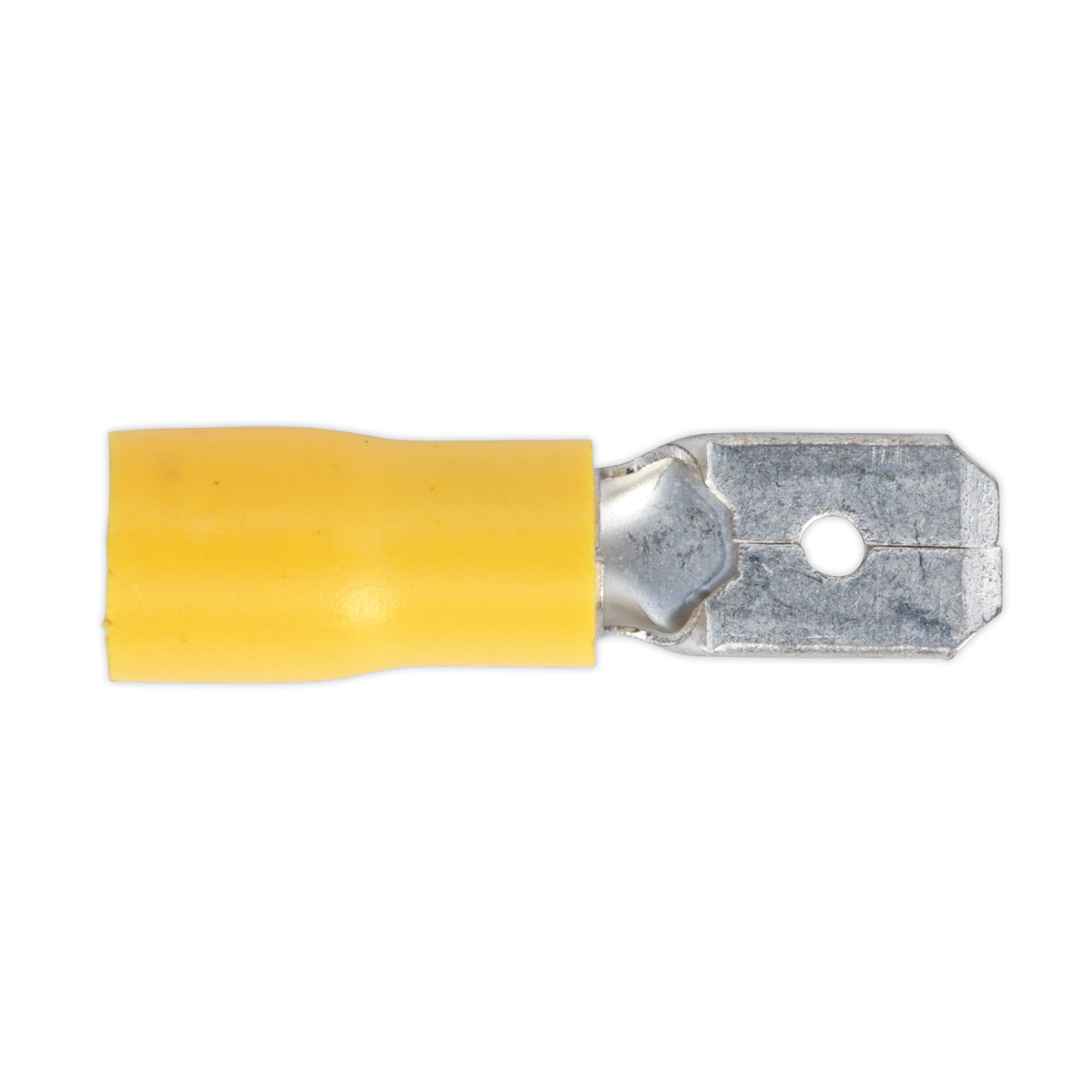 Sealey YT15 6.3mm Yellow Push-On Male Terminal - Pack of 100