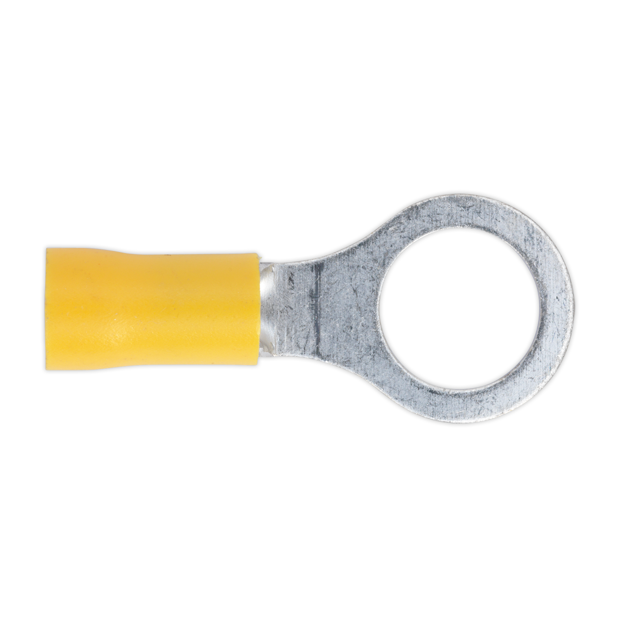 Sealey YT16 10.5mm (3/8") Yellow Easy-Entry Ring Terminal - Pack of 100