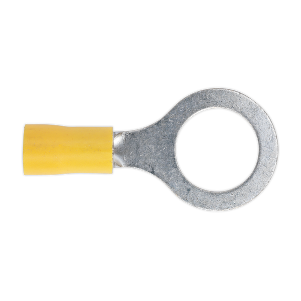 Sealey YT17 13mm (1/2") Yellow Easy-Entry Ring Terminal - Pack of 100