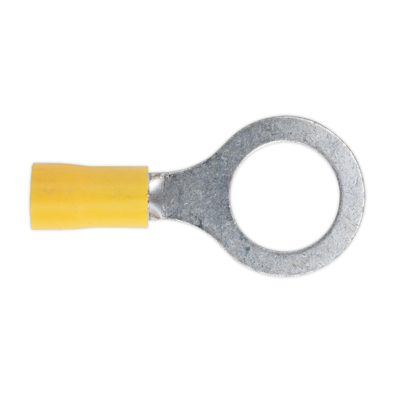 Sealey YT17 13mm (1/2") Yellow Easy-Entry Ring Terminal - Pack of 100