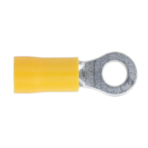 Sealey YT18 5.3mm (2BA) Yellow Easy-Entry Ring Terminal - Pack of 100