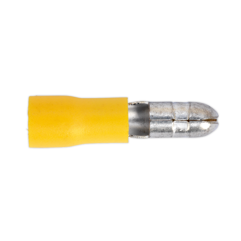 Sealey YT21 5mm Yellow Bullet Terminal - Pack of 100