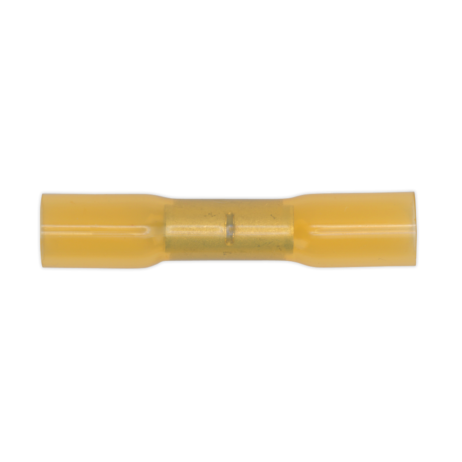 Sealey YTSB50 6.8mm Yellow Heat Shrink Butt Connector Terminal - Pack of 50