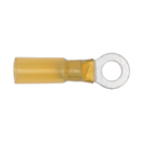 Sealey YTSR2564 6.4mm Yellow Heat Shrink Ring Terminal - Pack of 25