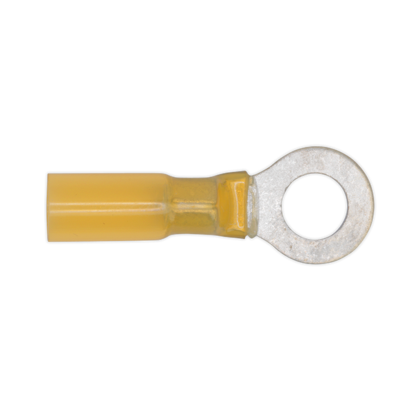 Sealey YTSR2584 8.4mm Yellow Heat Shrink Ring Terminal - Pack of 25
