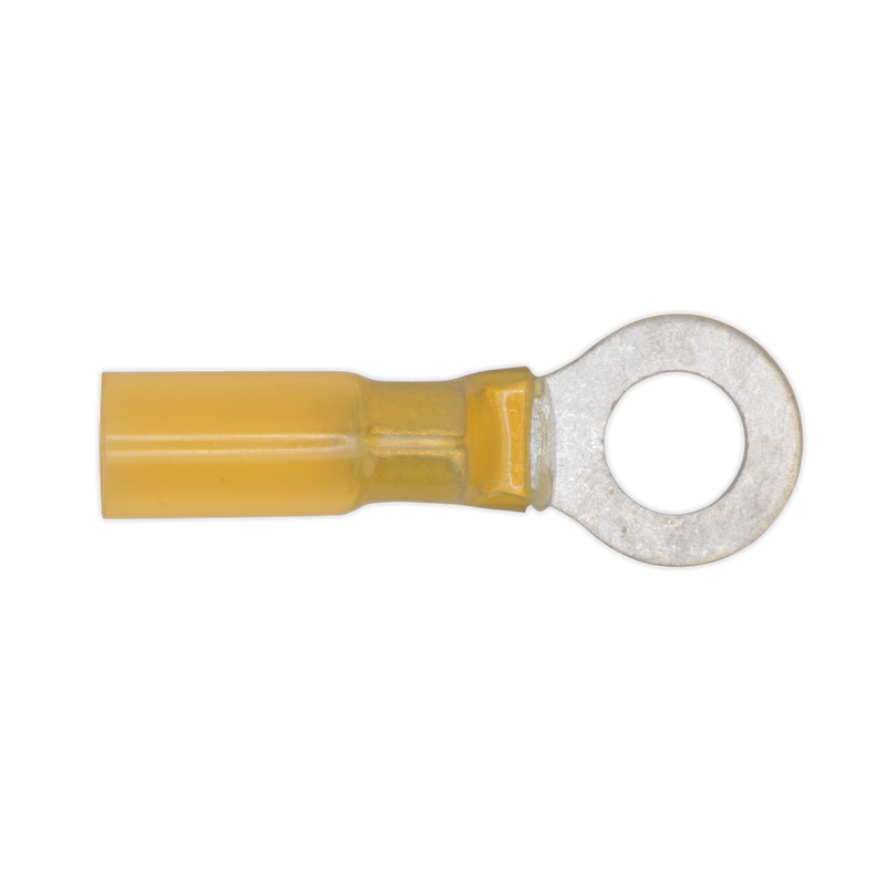 Sealey YTSR2584 8.4mm Yellow Heat Shrink Ring Terminal - Pack of 25