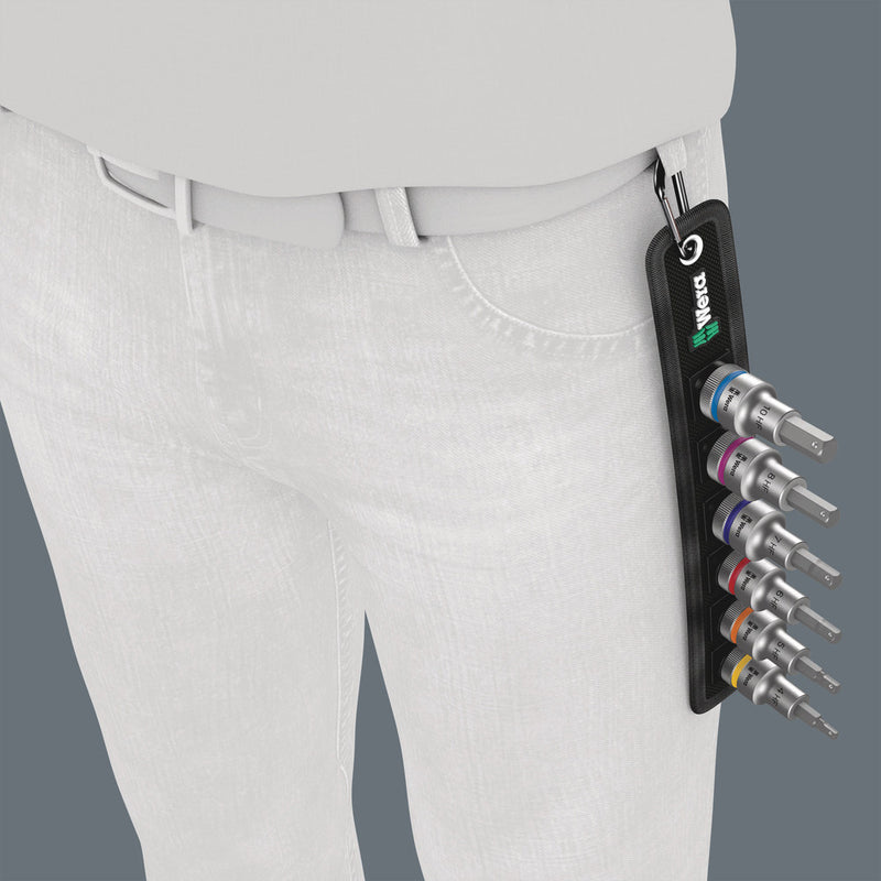 Wera 05003996001 Belt C 2 Zyklop In-Hex-Plus bit socket set with holding function, 1/2" drive, 6 pieces