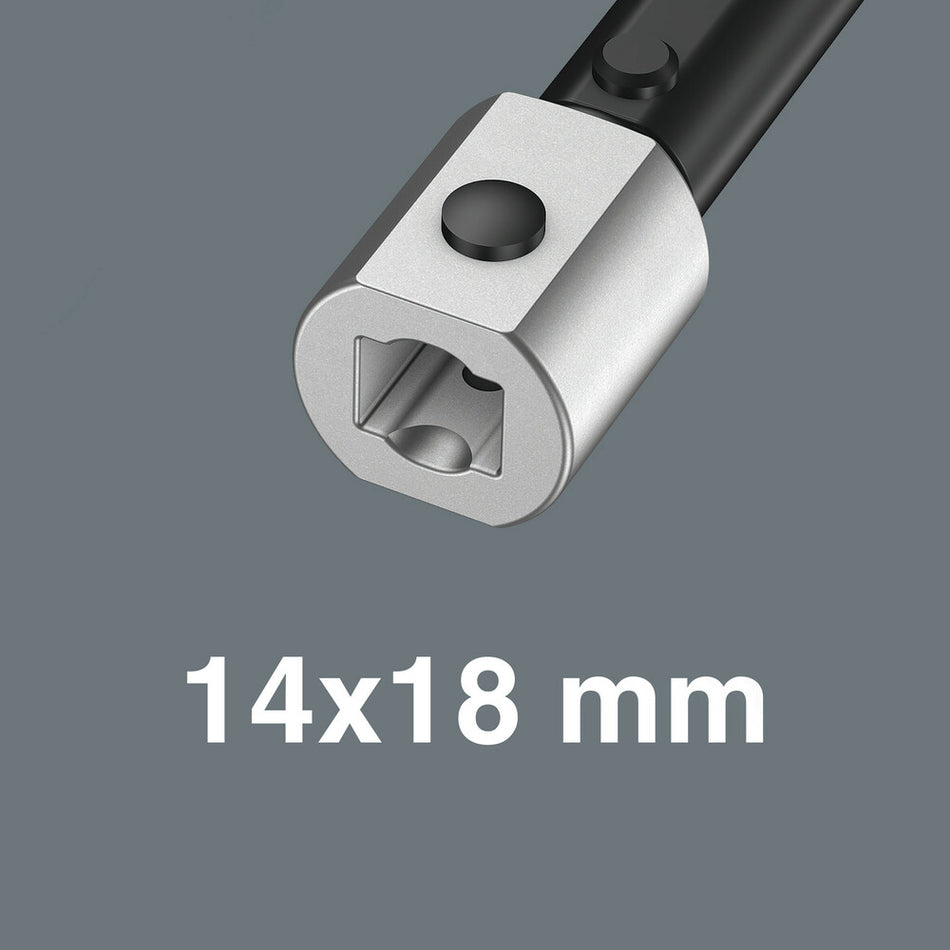 Wera 05078695001 7781 Ring spanner insert, 14x18 mm, 18 x 64 mm