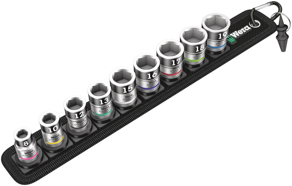 Wera 05003970001 Belt B 1 Zyklop socket set with holding function, 3/8" drive, 10 pieces