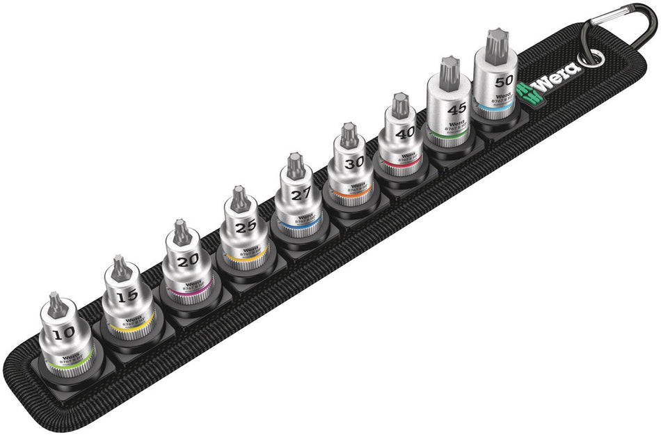 Wera 05003972001 Belt B 3 TORXÃ‚Â® HF Zyklop bit socket set with holding function, 3/8" drive, 9 pieces