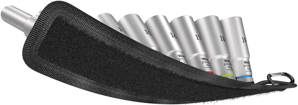 Wera 05004545001 Belt B Deep 1 socket set, 3/8" drive, 9 pieces