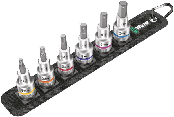 Wera 05003996001 Belt C 2 Zyklop In-Hex-Plus bit socket set with holding function, 1/2" drive, 6 pieces