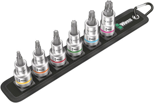 Wera 05003997001 Belt C 3 TORXÃ‚Â® HF Zyklop bit socket set with holding function, 1/2" drive, 6 pieces