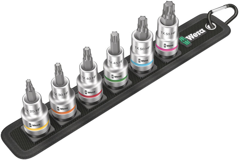 Wera 05003997001 Belt C 3 TORXÃ‚Â® HF Zyklop bit socket set with holding function, 1/2" drive, 6 pieces