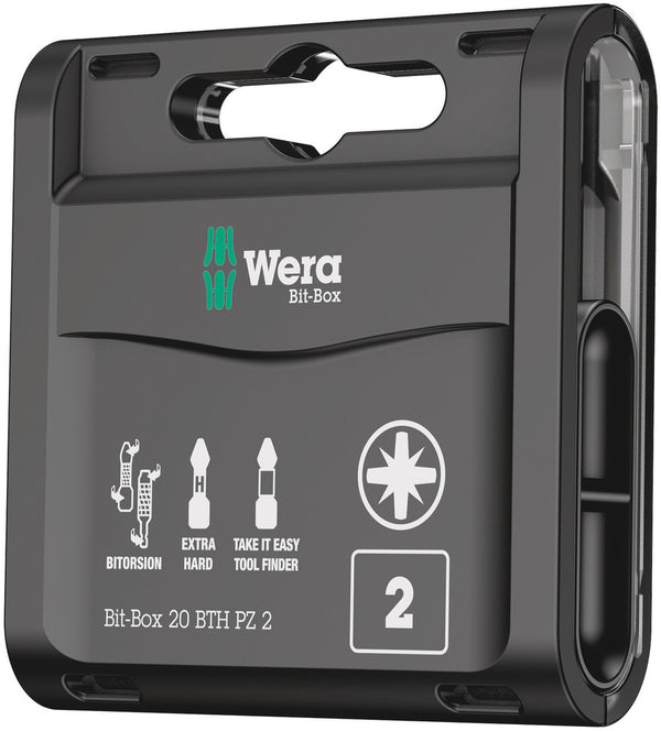 Wera 05057762001 Bit-Box 20 BTH PZ, PZ 2 x 25 mm, 20 pieces