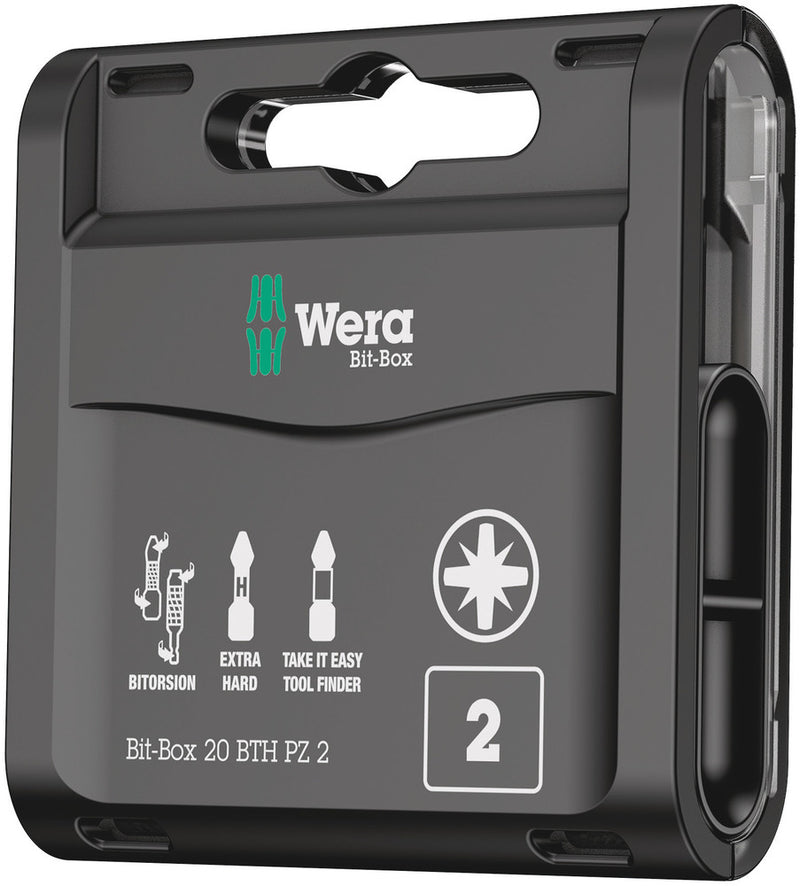 Wera 05057762001 Bit-Box 20 BTH PZ, PZ 2 x 25 mm, 20 pieces
