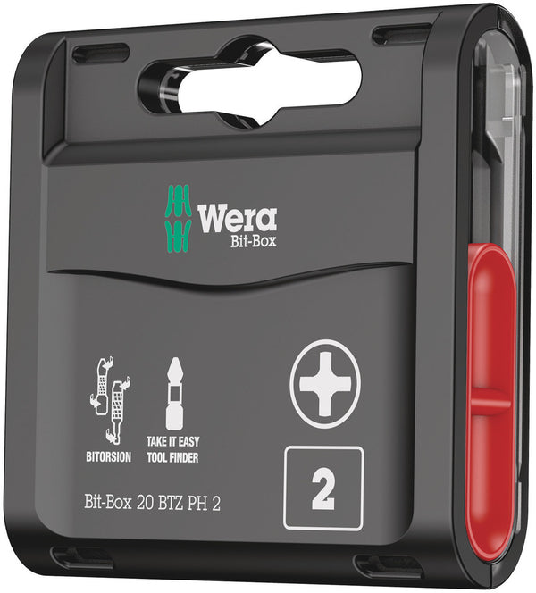 Wera 05057751001 Bit-Box 20 BTZ PH, PH 2 x 25 mm, 20 pieces