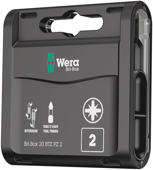 Wera 05057761001 Bit-Box 20 BTZ PZ, PZ 2 x 25 mm, 20 pieces