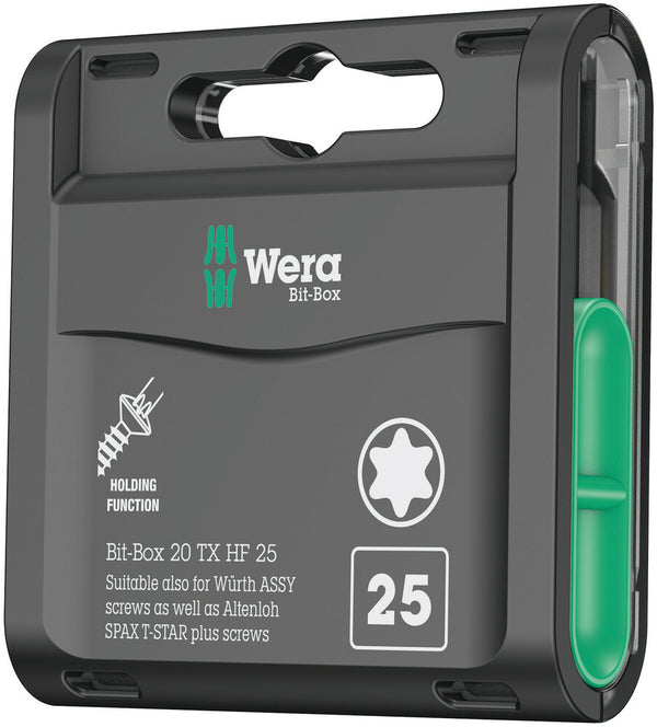 Wera 05057778001 Bit-Box 20 TX HF, TX 25 x 25 mm, 20 pieces