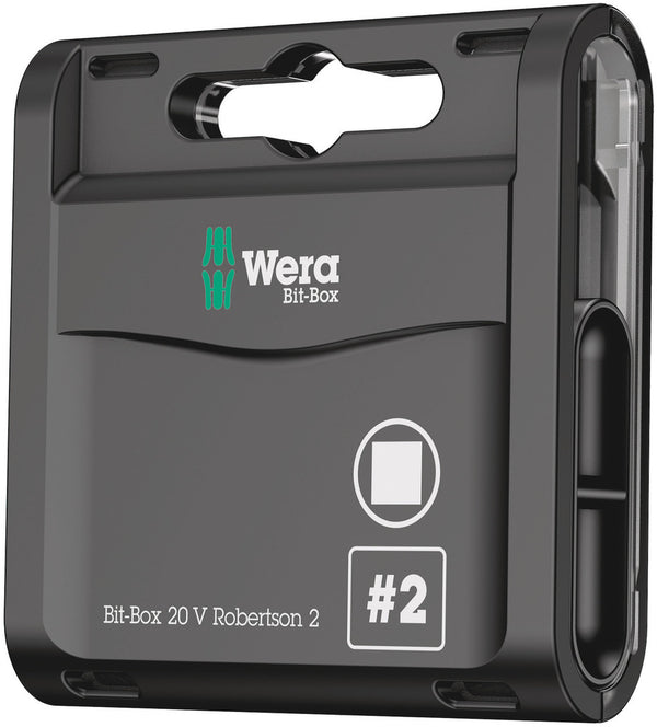 Wera 05057790001 Bit-Box 20 V Robertson, # 2 x 25 mm, 20 pieces