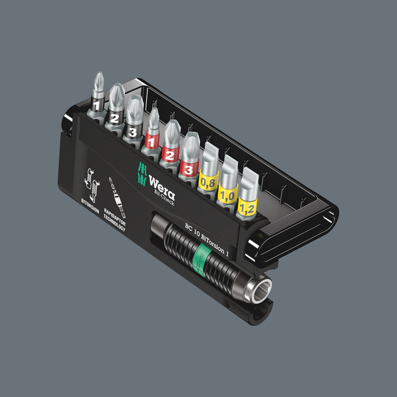 Wera 05056374001 Bit-Check 10 BiTorsion 1, 10 pieces