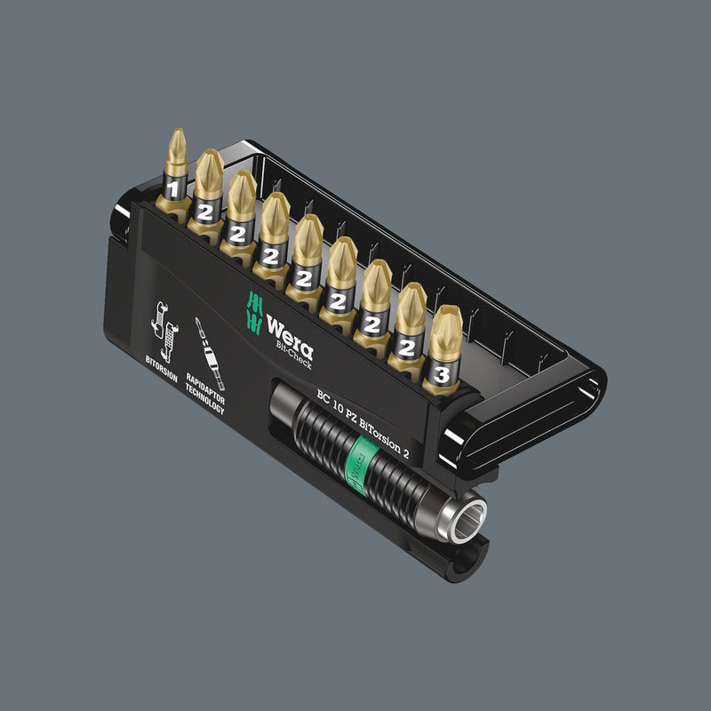 Wera 05347153001 Bit-Check 10 PZ BiTorsion 2, 10 pieces
