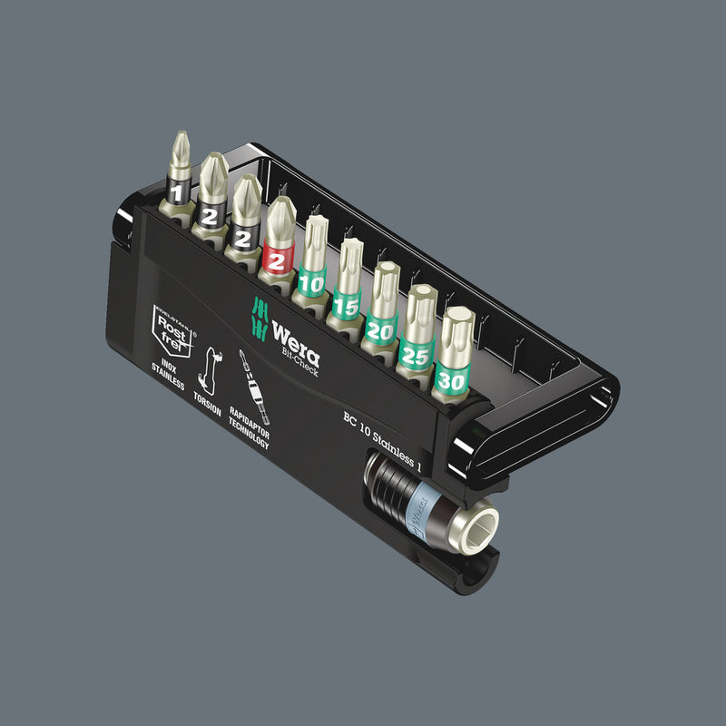 Wera 05073630001 Bit-Check 10 Stainless 1 SB, 10 pieces