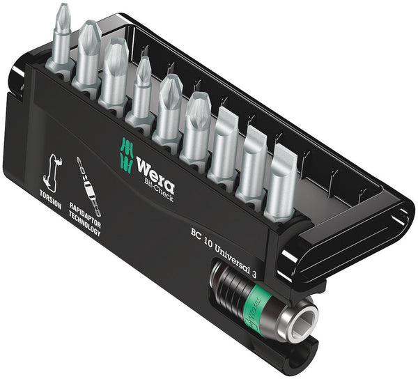 Wera 05073410001 Bit-Check 10 Universal 3 SB, 10 pieces