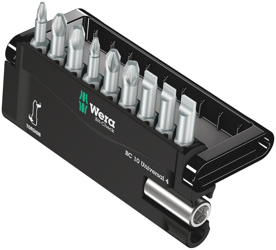 Wera 05056159001 Bit-Check 10 Universal 4, 10 pieces