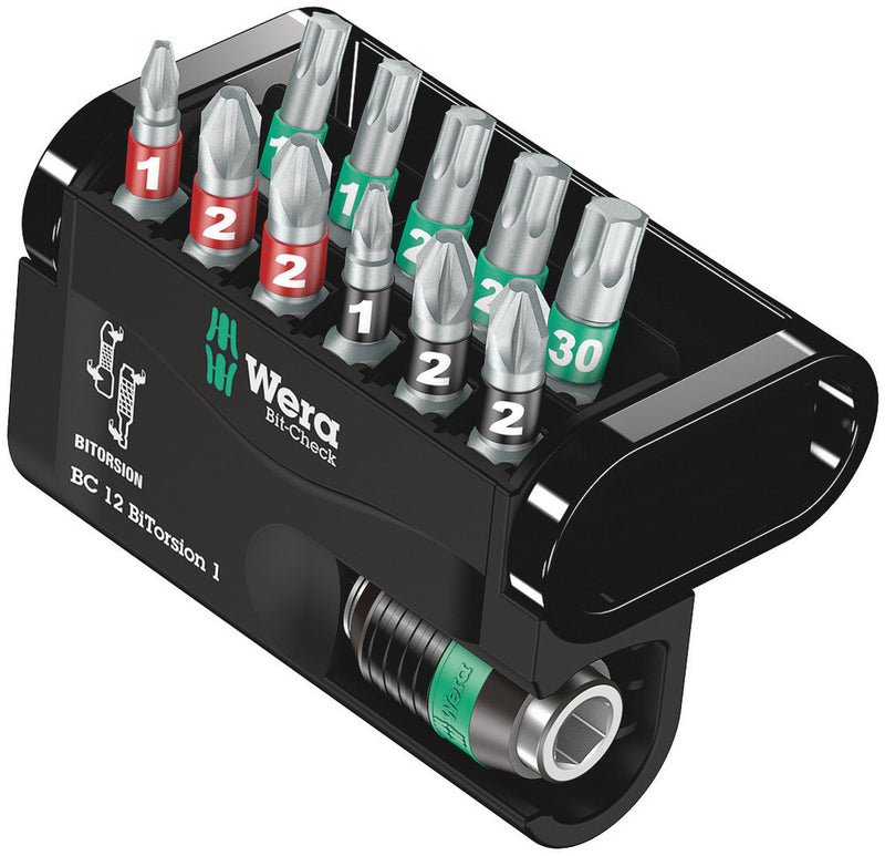 Wera 05057420001 Bit-Check 12 BiTorsion 1, 12 pieces
