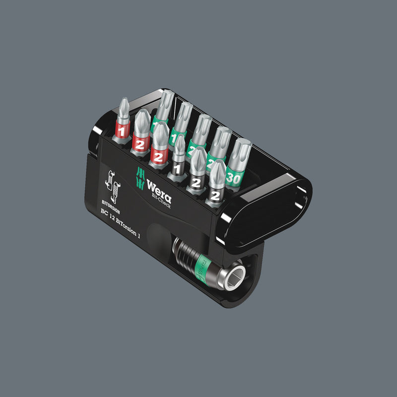 Wera 05136385001 Bit-Check 12 BiTorsion 1 SB, 12 pieces