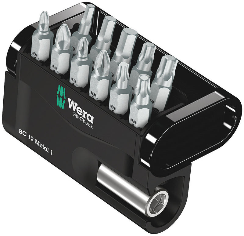 Wera 05057424001 Bit-Check 12 Metal 1, 12 pieces