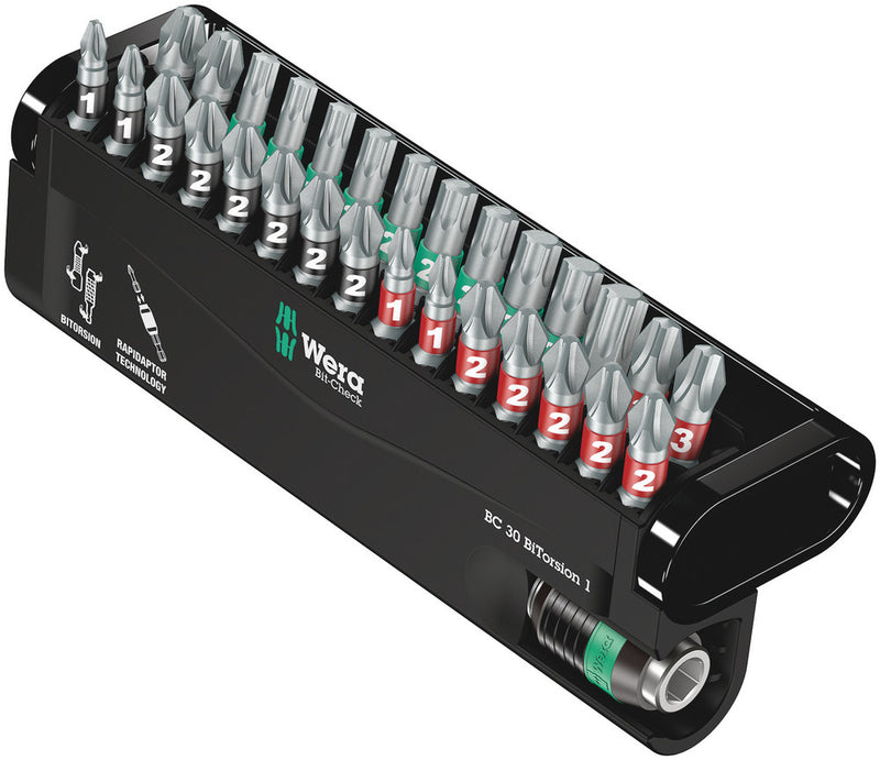 Wera 05057430001 Bit-Check 30 BiTorsion 1, 30 pieces