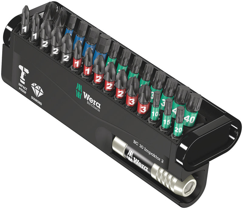 Wera 05057697001 Bit-Check 30 Impaktor 2, 30 pieces