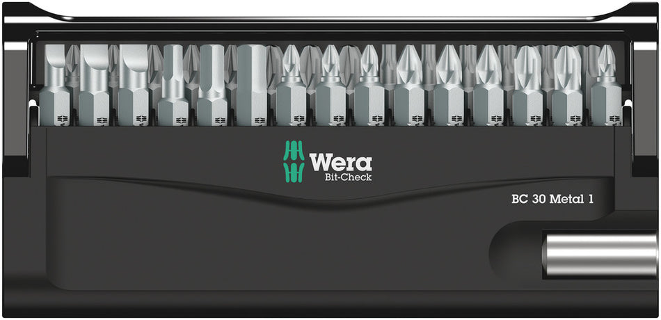 Wera 05057434001 Bit-Check 30 Metal 1, 30 pieces