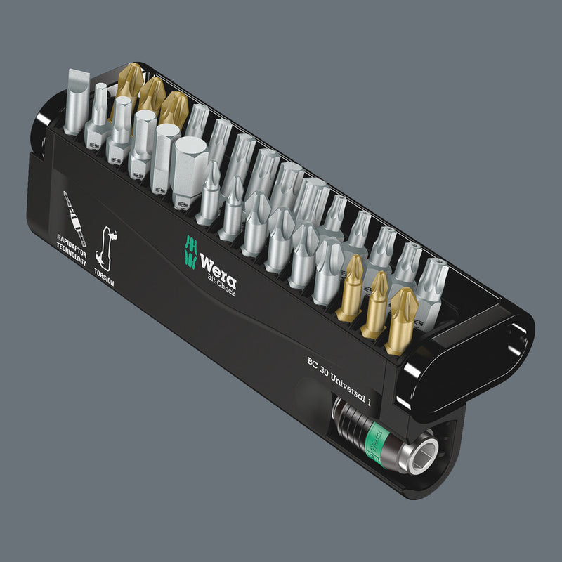Wera 05056440001 Bit-Check 30 Universal 1, 30 pieces