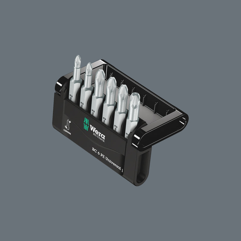Wera 05056471001 Bit-Check 6 PZ Universal 1, 6 pieces