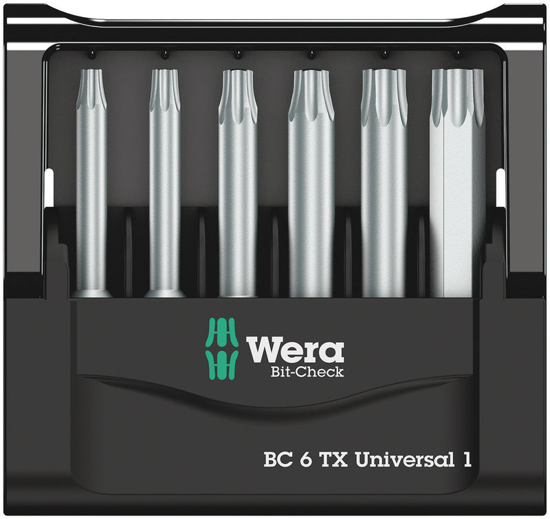 Wera 05073637001 Bit-Check 6 TX Universal 1 SB, 6 pieces