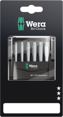 Wera 05073637001 Bit-Check 6 TX Universal 1 SB, 6 pieces