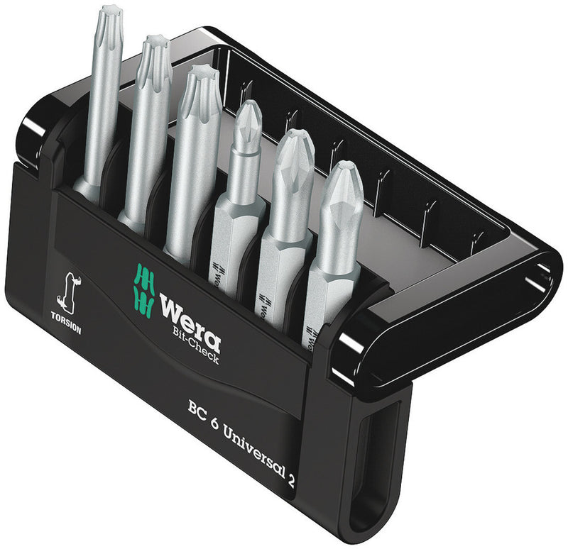 Wera 05073638001 Bit-Check 6 Universal 2 SB, 6 pieces