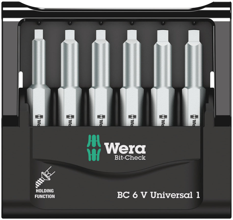 Wera 05056478001 Bit-Check 6 V Universal 1, 6 pieces