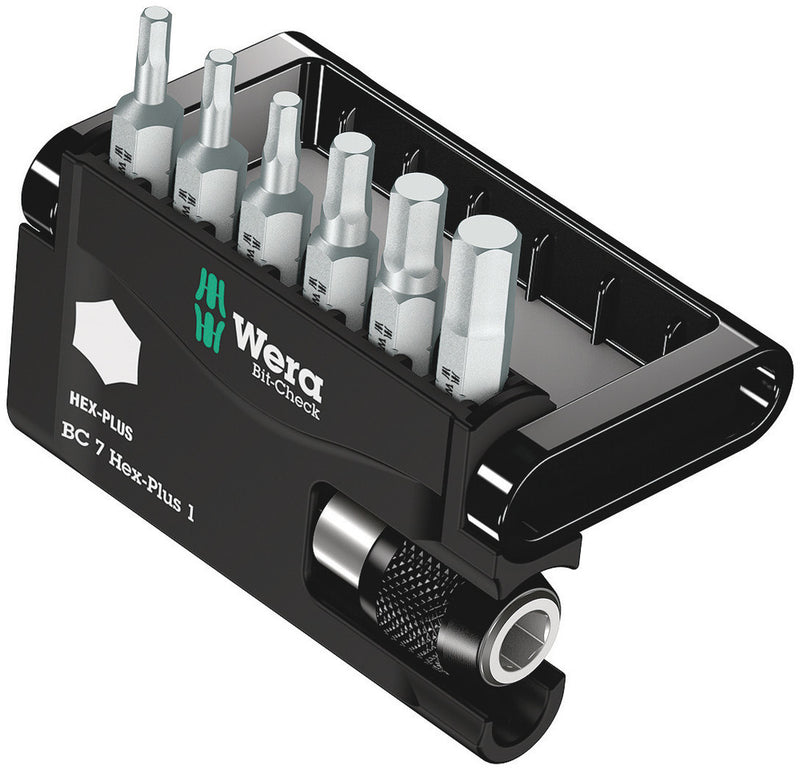 Wera 05056168001 Bit-Check 7 Hex-Plus 1, 7 pieces