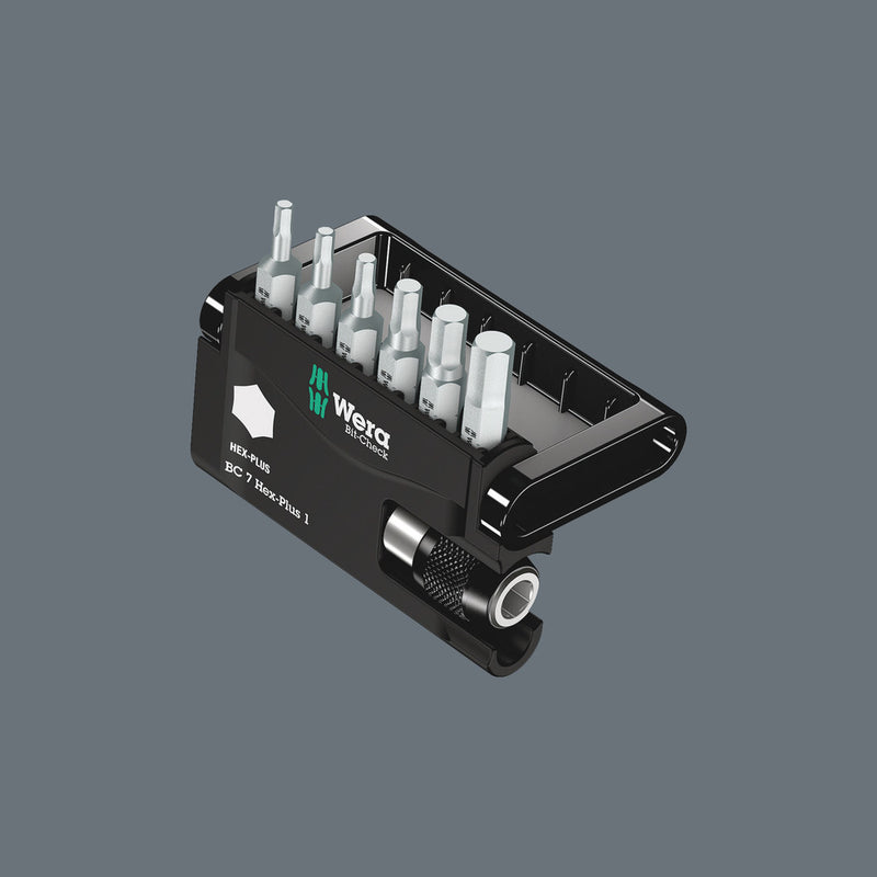 Wera 05056168001 Bit-Check 7 Hex-Plus 1, 7 pieces